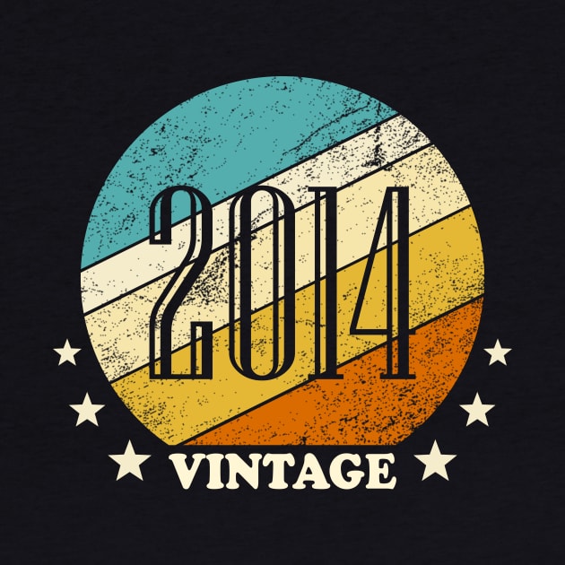 Vintage retro born in 2014 birth year gift by Inyourdesigns